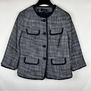 Talbots tweed jacket lined wool blend size 8